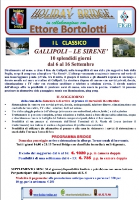  - HOLIDAY BRIDGE a.s.d.